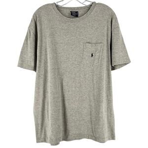 90s Polo by Ralph Lauren pocket tee tshirt heather gray 1990s vintage